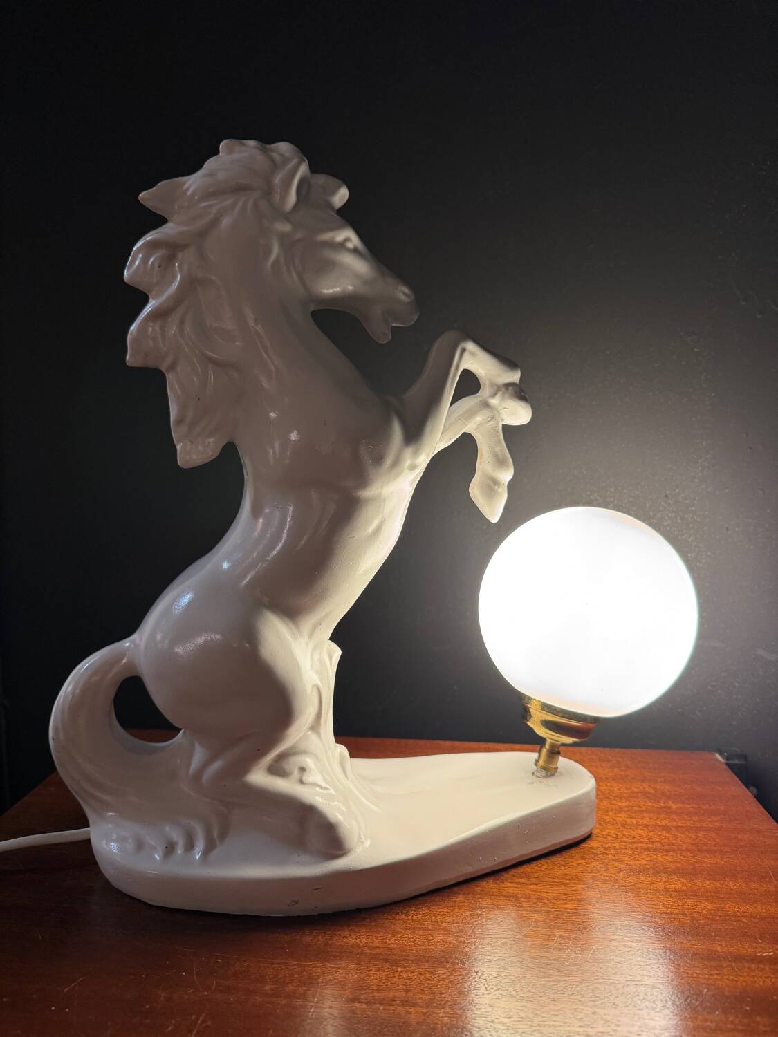 White horse lamp from the 1970s.