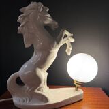 White horse lamp from the 1970s.