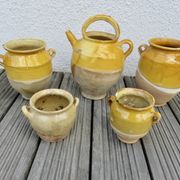 Yellow glazed terracotta jar, south-west of France.