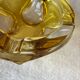 Vintage two-tone yellow glass ashtray