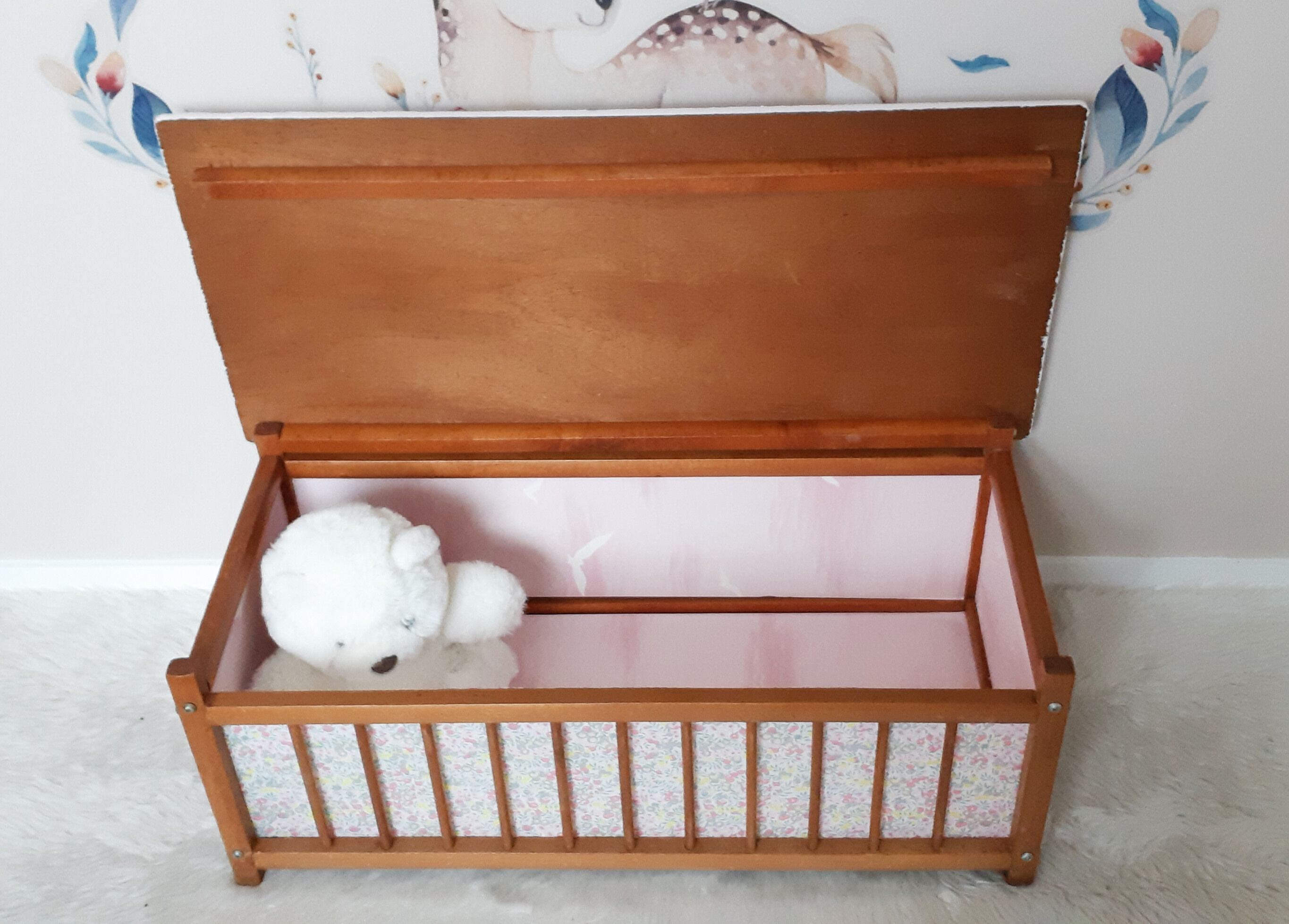 Wooden toy bench chest