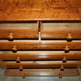 Large Victorian chest of drawers in solid pine from around 1880.