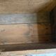 Rustic carved wooden chest trunk