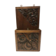 Storage box of brushes with clothes in carved wood Art Deco