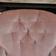 Former Napoleon lll toad chair in pink fabric on wheels