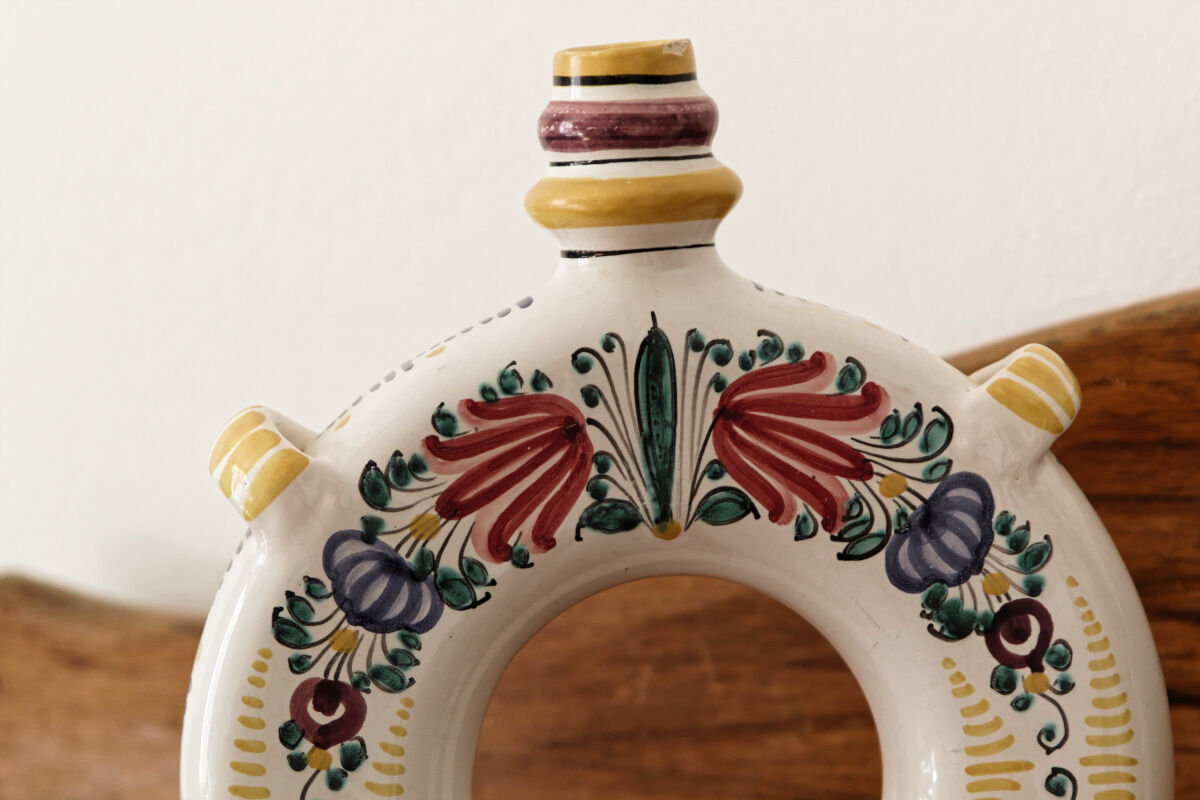 Set of 3 Slovak ceramic soliflores