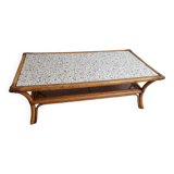 Large rattan coffee table