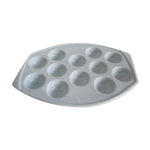 Plat à escargot en porcelaine blanche