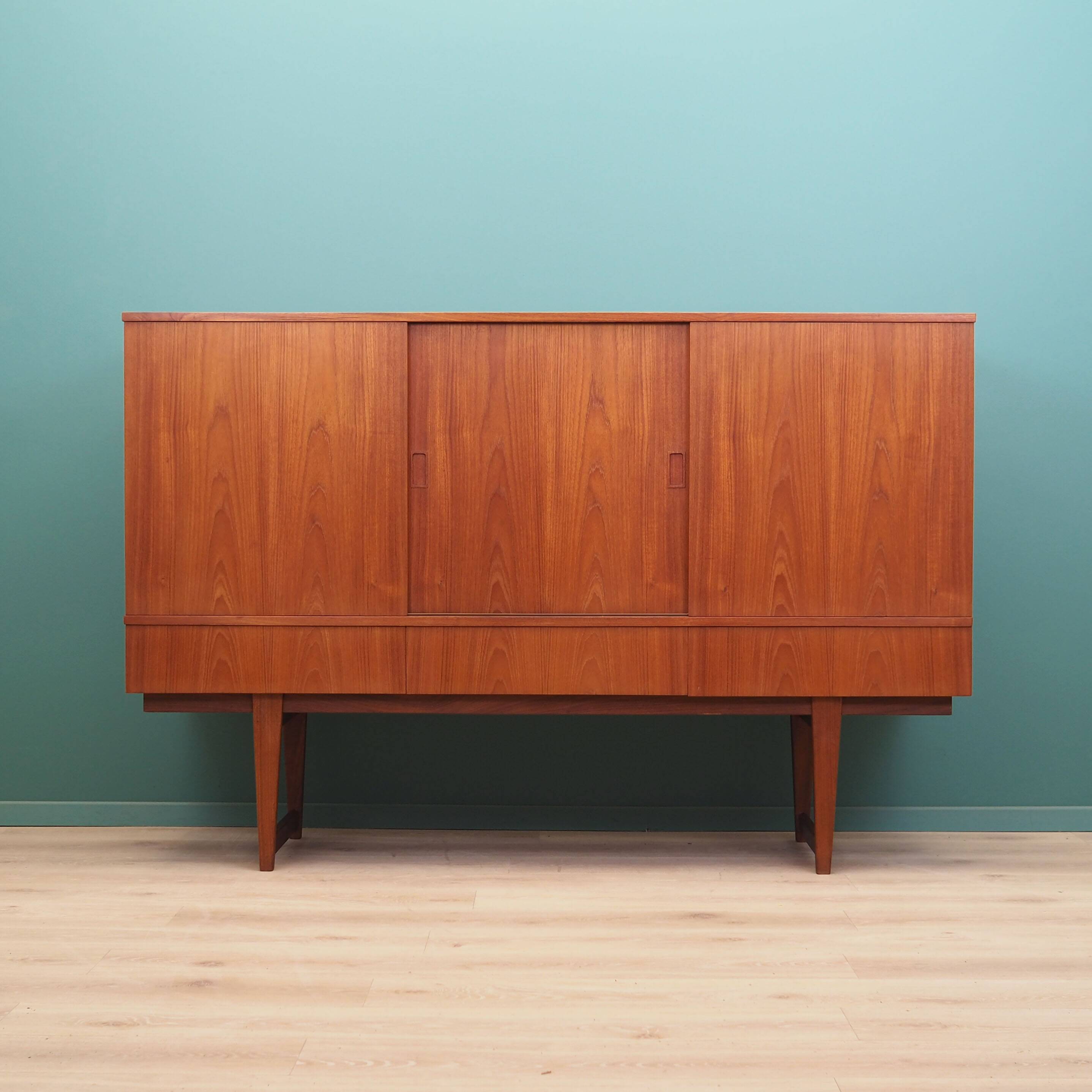Teak highboard, Danish design, 1960s, production: Denmark