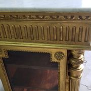 Louis xvi display cabinet in gilded wood