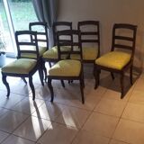 6 walnut chairs