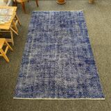 Tapis turc bleu 5x8 -tapis bleu marine