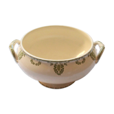 Soup vegetable old French earthenware Sarreguemines U et Cie model Arcole vintage