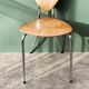 Set of two pairs of vintage 1970s chairs, in chrome metal and beech.