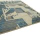 Handwoven Turkish Rustic 275 cm x 365 cm Blue Wool Carpet