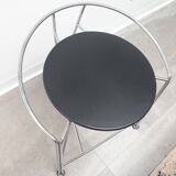 Pair of stools by Pascal Mourgue silver Moon