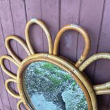 Vintage rattan mirror