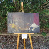 Pair of oil on canvas by Charles Leroux still life
