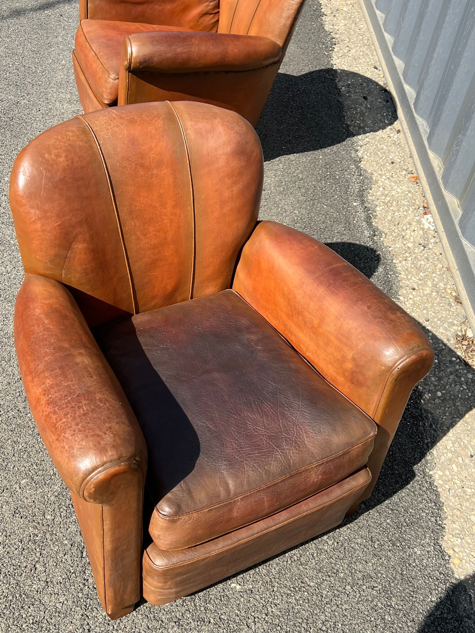 Leather clubs pair from the 1950s