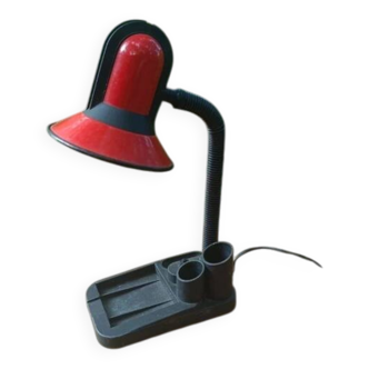 Lampe chevet bureau rouge vintage années 70