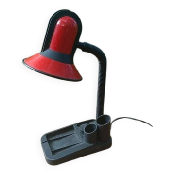 Lampe chevet bureau rouge vintage années 70
