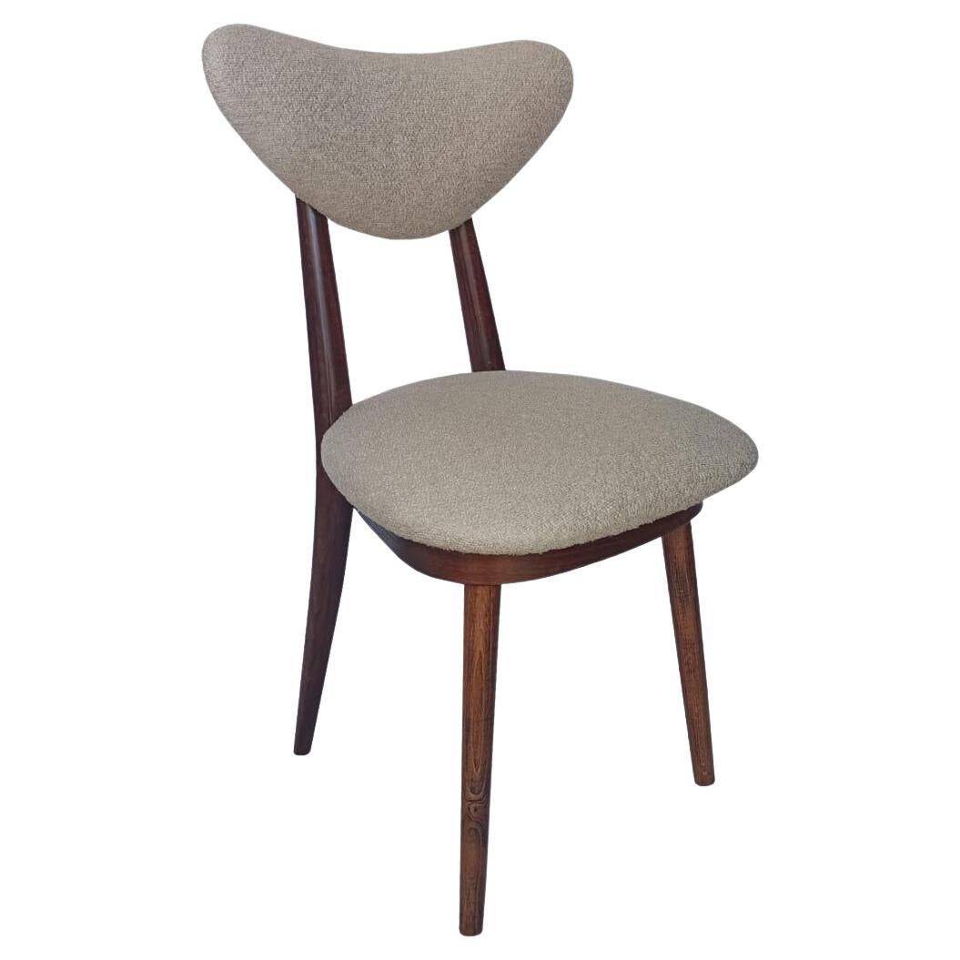 Heart Chair by Helena & Jerzy Kurmanowicz in Beech Wood and Boucle