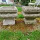 Pair of vintage antique stone Medici planters