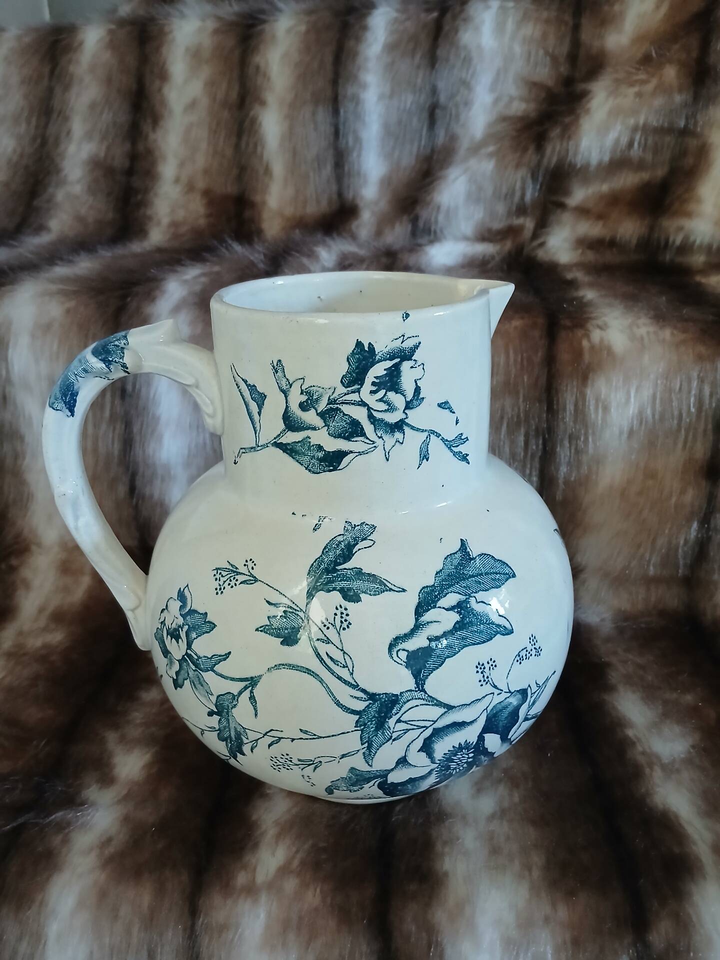 Antique pitcher in ironstone