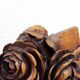 Ancient carved walnut frame mirror