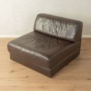 Brown leather armchair DS-76 by de Sede, 1970s
