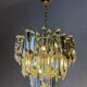 Four-tier cascade chandelier by Venini, Murano glass, Italy 1970s