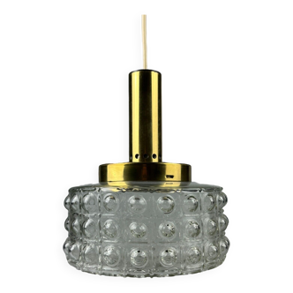 60s 70s VEB hanging lamp ceiling lamp bubble brass glass space age design
