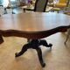 napoleon iii violin table mahogany top with drawers legs with castors