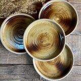 4 small stoneware plates