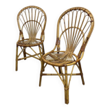 Pair of vintage rattan chairs