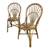 Pair of vintage rattan chairs