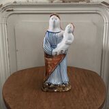Vierge à l'Enfant en faïence de Nevers XVIIIe
