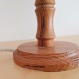 Pair of 1960s French Mid Century wooden table lamps