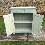 Renovated green mastic Parisian buffet.