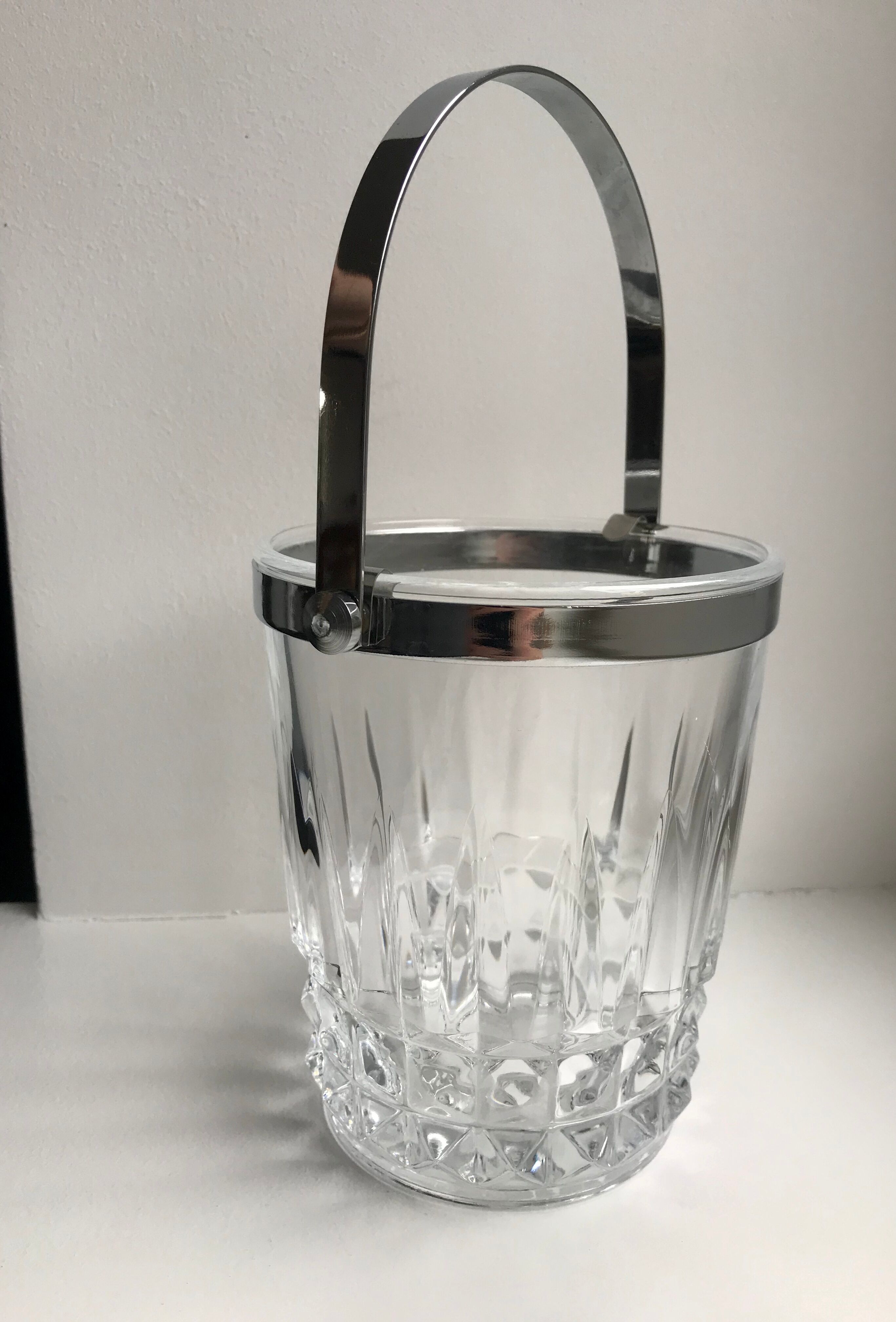 Crystal ice bucket 60s-70s