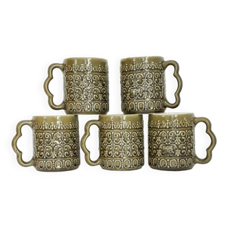 Ensemble de mugs barbotine BP 70's