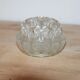 Vintage clear moulded glass flower holder – Flower holder – Ø 10 cm