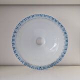White and blue serrated opaline