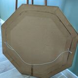 Large octagonal mirror gilded wood - 58*58 cm