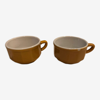 2 bistro coffee cups