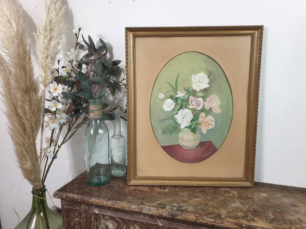 Ancient table peony bouquet