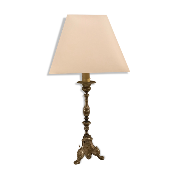 Lampe métal argenté