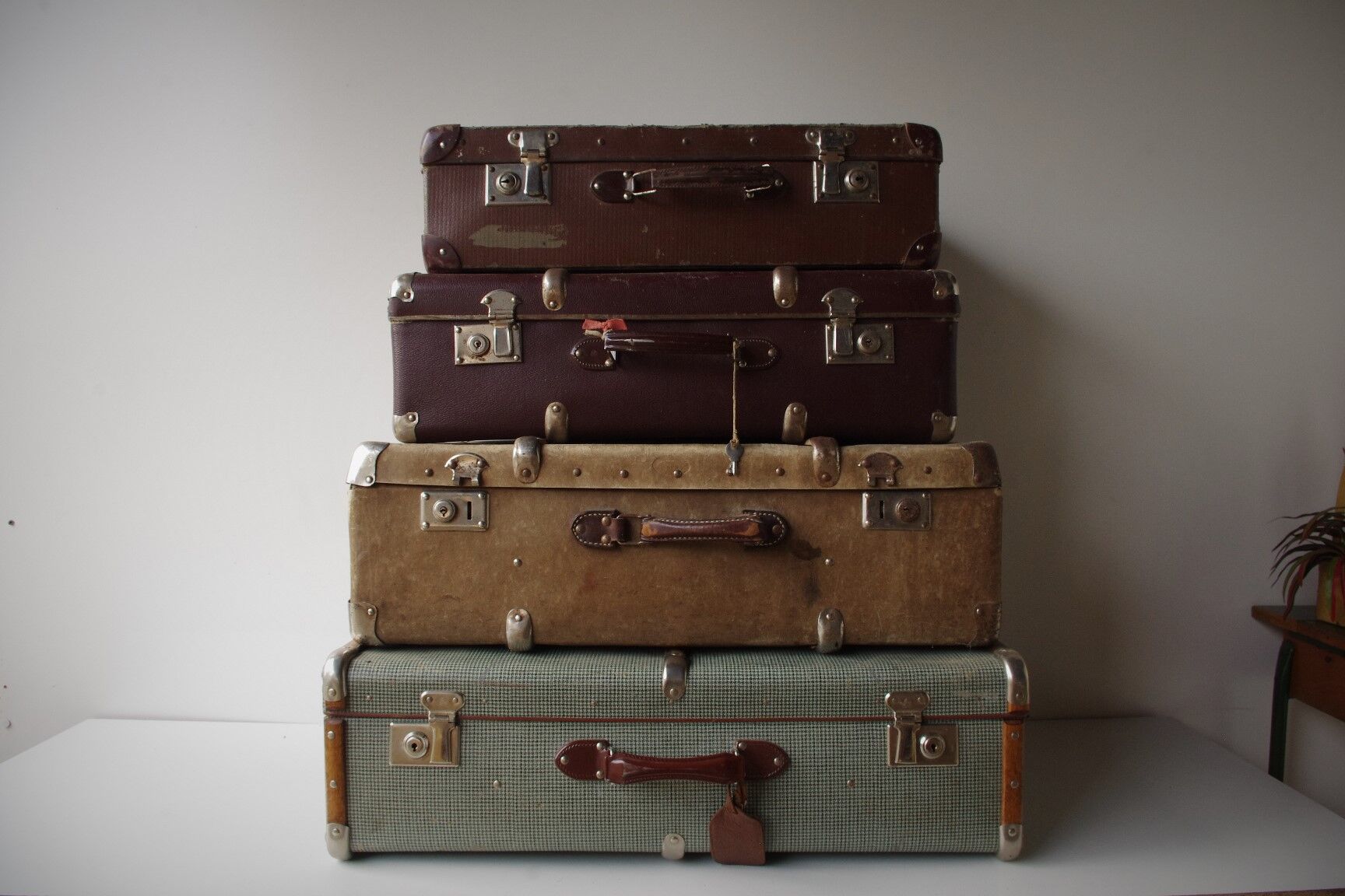 Vintage suitcases of the 1950