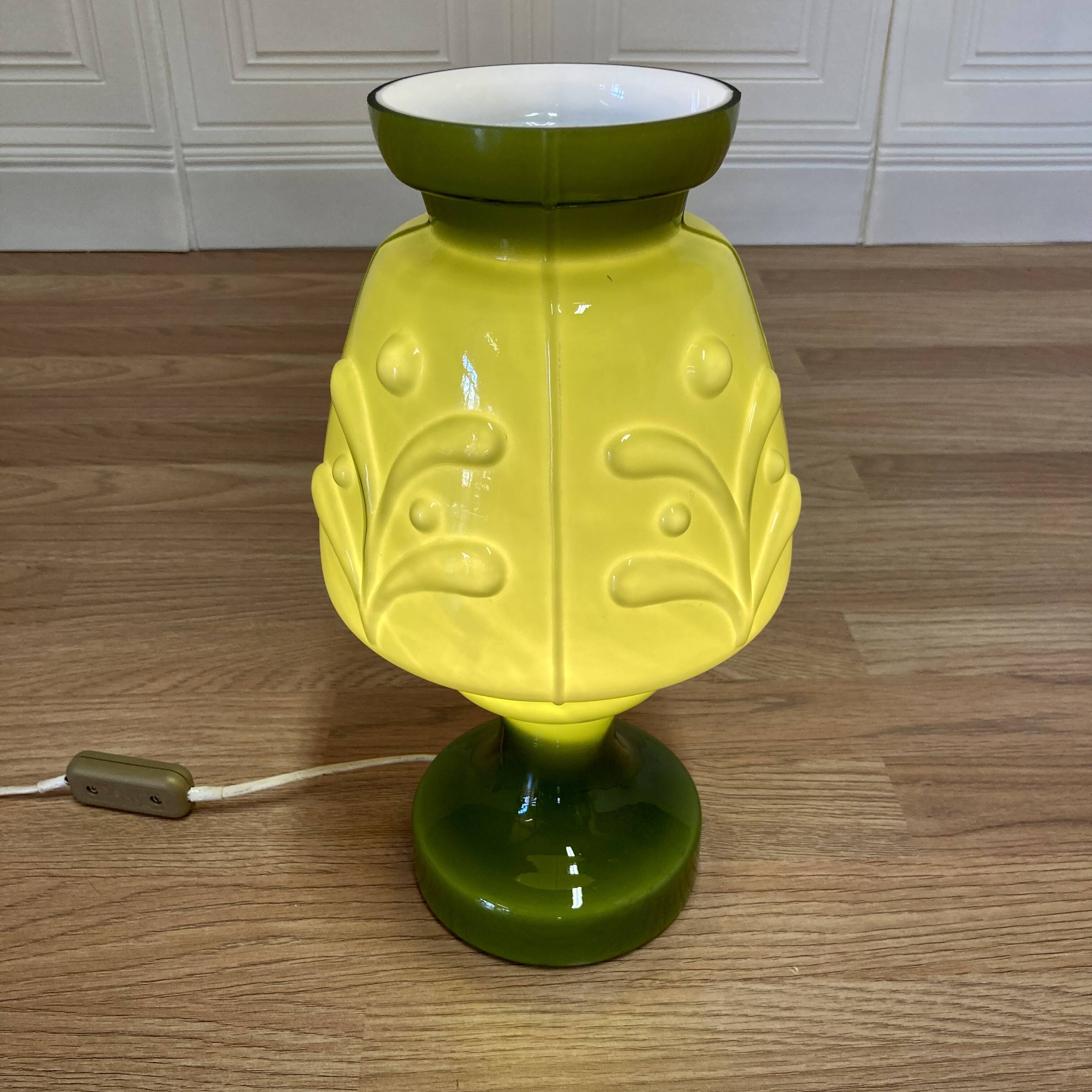 Grande lampe verre Design scandinave 1950.