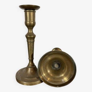 Pair of brass candlesticks